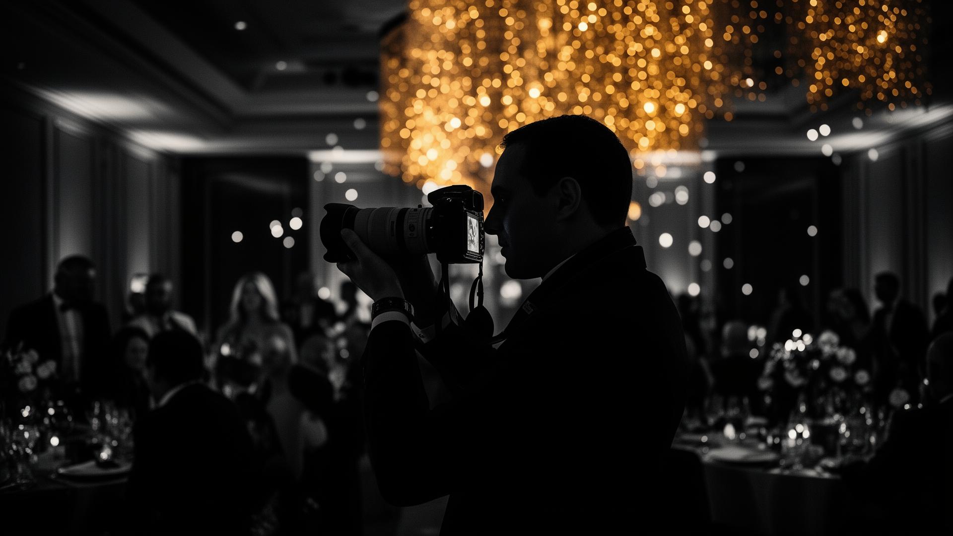 Professional photographer at work